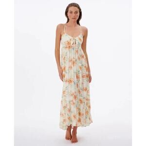 Rip Curl NWT Ivory Floral Print Sol Seeker Maxi Dress Size S